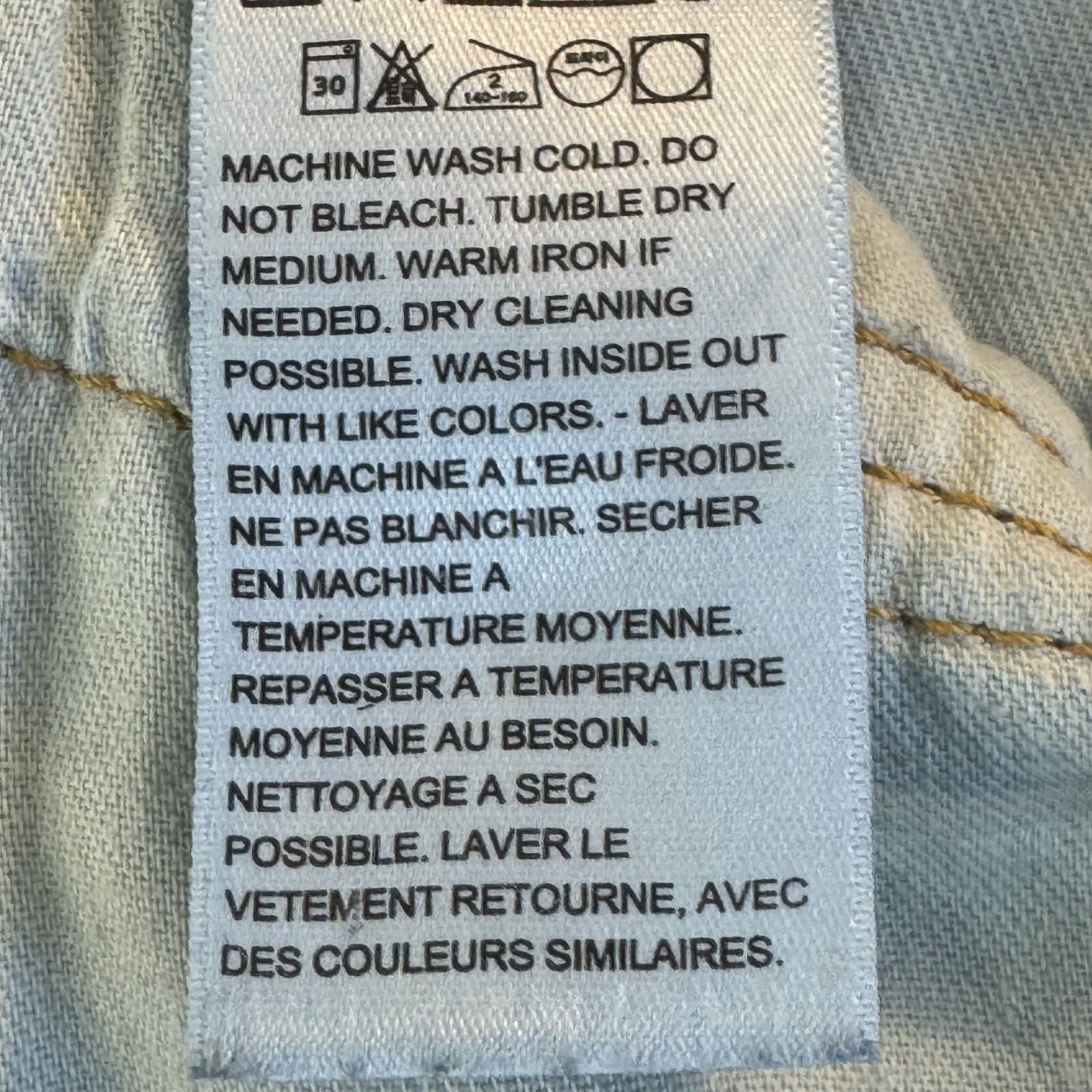 Levi’s 505 Men’s Jeans 40x32 Blue Denim Stretch Mid-Rise Regular Fit Zip Fly - Thumbnail 6