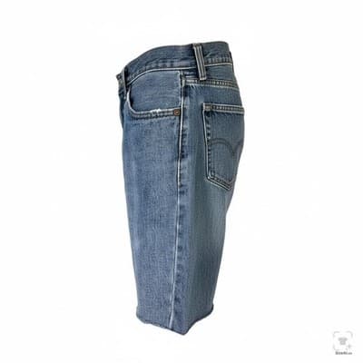 Levis 505 Denim Shorts Mens 29 Blue Cutoff Raw Hem Distressed Bermuda 8 Inseam - Thumbnail 3