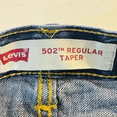 Levi's 502 Regular Taper Denim Jean Shorts Mens 30 Distressed Blue Raw Hem - Thumbnail 11