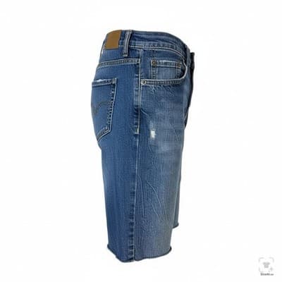 Levi's 502 Regular Taper Denim Jean Shorts Mens 30 Distressed Blue Raw Hem - Thumbnail 3