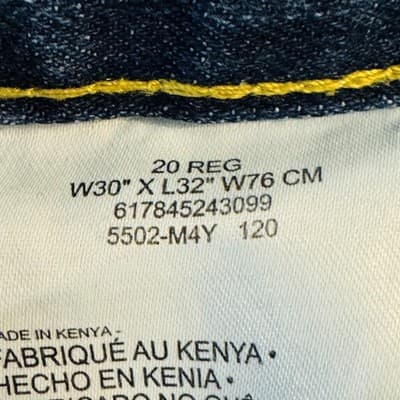 Levi's 502 Regular Taper Denim Jean Shorts Mens 30 Distressed Blue Raw Hem - Thumbnail 8