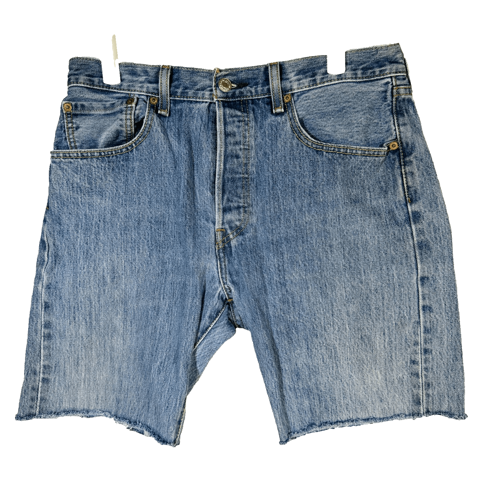 Levi's 501 Denim Cutoff Shorts Mens Size 32 Button Fly Blue Cotton Jeans - Thumbnail 5