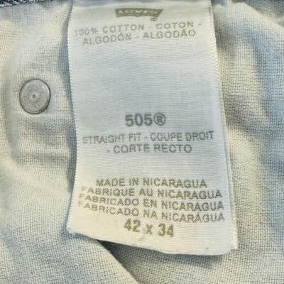 Levi's 505 Straight Fit Denim Jean Shorts Mens Size 42 Blue Cutoff Frayed Hem - Thumbnail 7