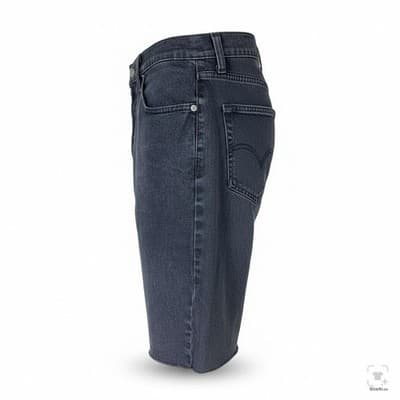 Levis 512 Shorts Mens 34 Gray Charcoal Denim Slim Bermuda 10 Inseam Stretch - Thumbnail 3