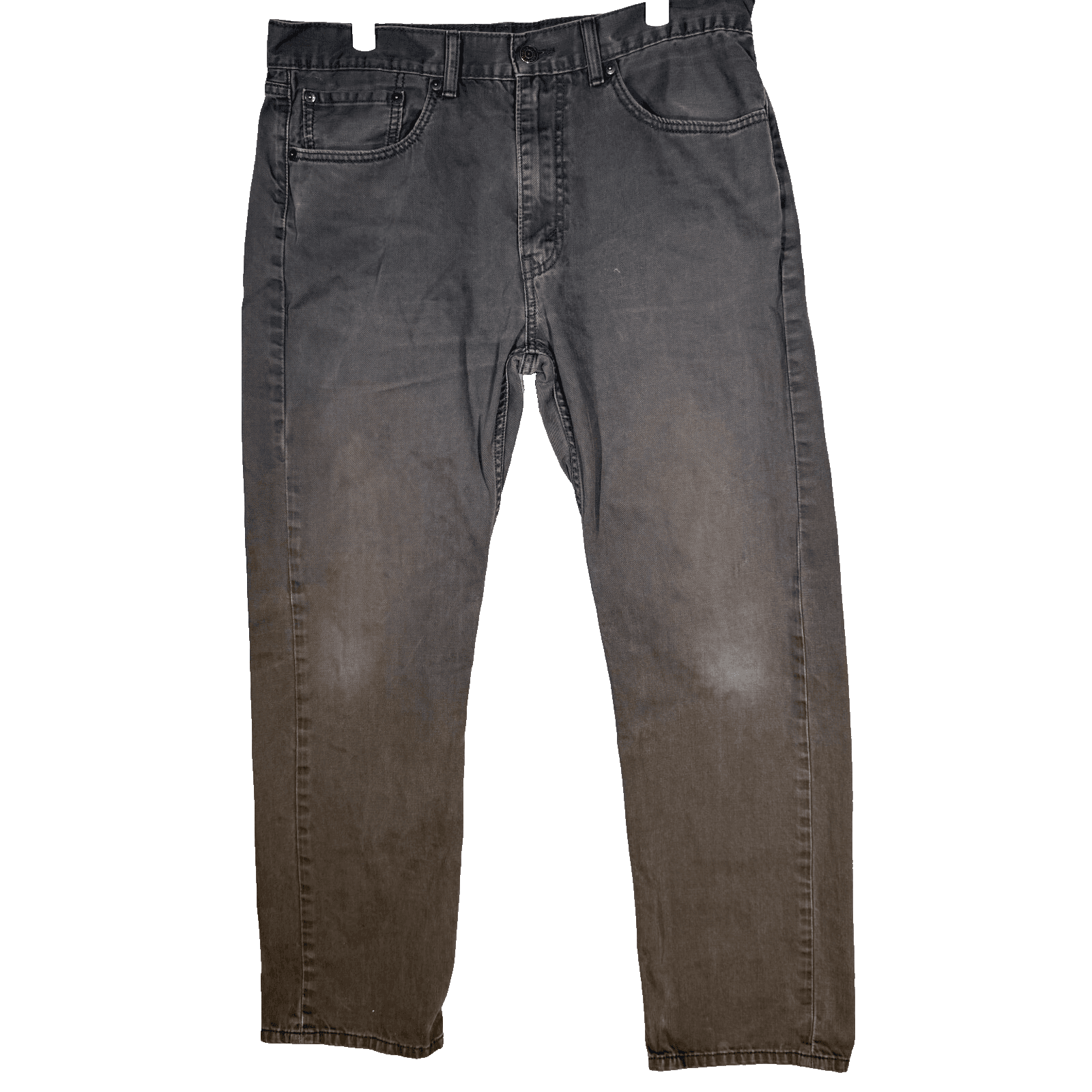 Levi’s 505 Men Jeans 36x32 Gray Denim Regular Fit Straight Leg Zip Fly - Image 1