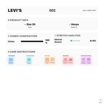 Levi's 502 Regular Taper Denim Jean Shorts Mens 30 Distressed Blue Raw Hem - Thumbnail 10