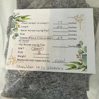 Philosophy Grey Shoulderless Long-Sleeve Pullover Blouse, Size S – Exce W 228 - Thumbnail 7