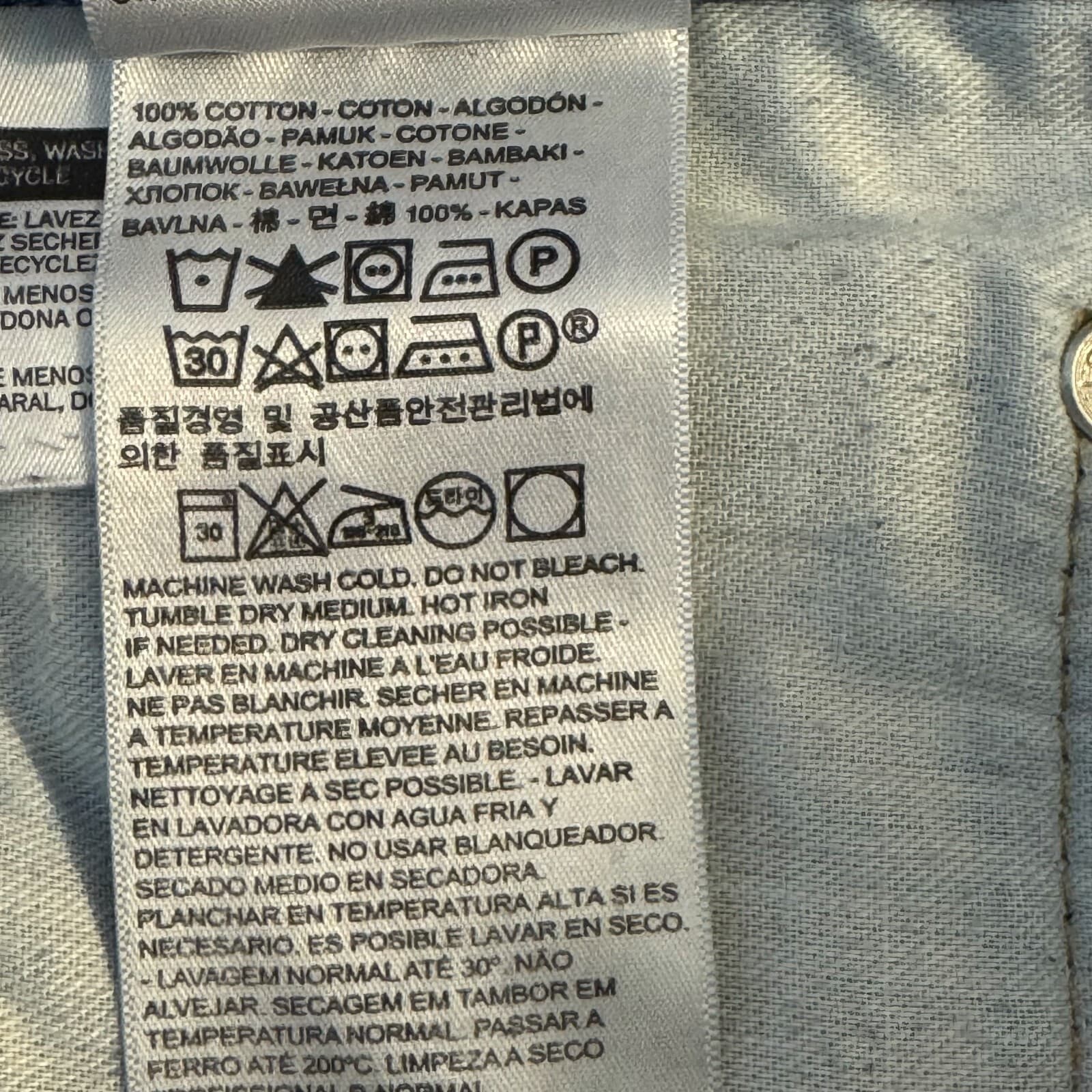 Levi’s 505 Men’s Jeans 40x34 Blue Denim Regular Fit High-Rise Straight Zip Fly - Thumbnail 5