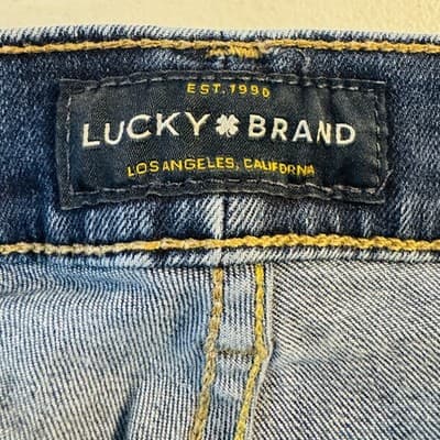 Lucky Brand Denim Shorts Mens 48 Blue Athletic Taper Stretch Bermuda 8 Inseam - Thumbnail 6