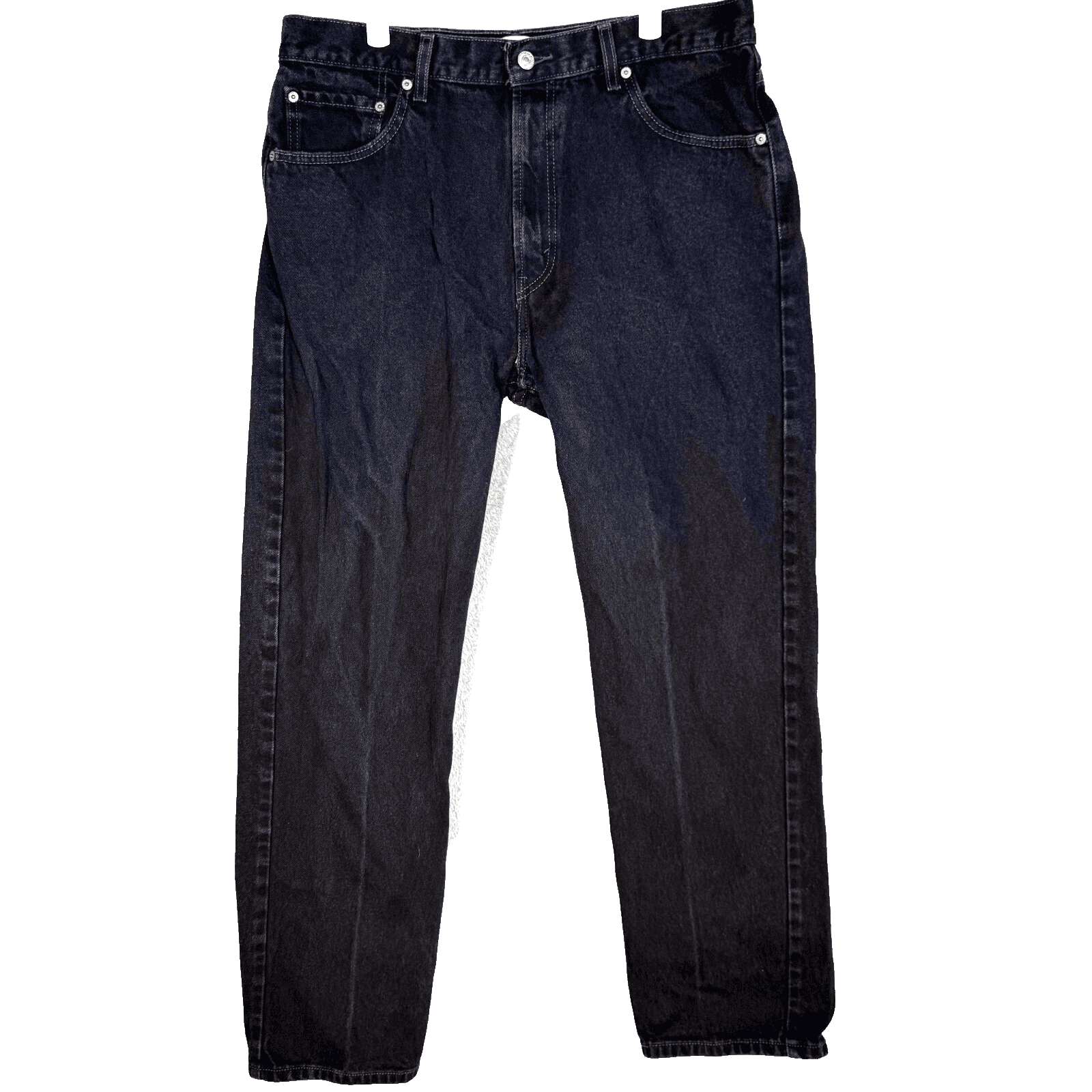 Levi’s 505 Men’s Jeans 36x32 Black Denim Regular Fit Mid-Rise Straight Zip Fly - Image 1