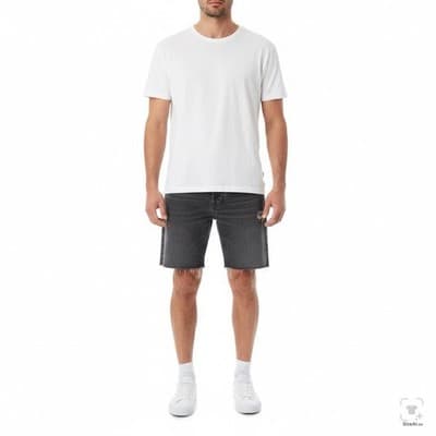 Levis 505 Shorts Mens 30 Gray Bermuda Denim Cutoff Distressed Charcoal Wash - Thumbnail 4