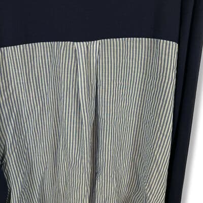 Lane Bryant Plus Navy Striped V-Neck Long Sleeve Blouse, Size 18 – Excellent - Thumbnail 5