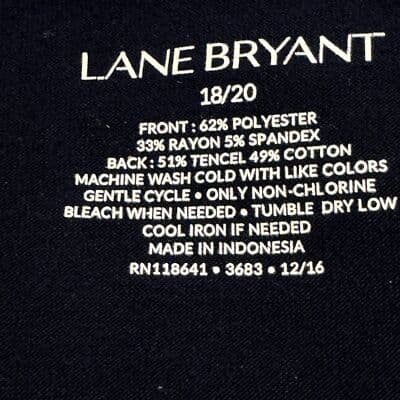 Lane Bryant Plus Navy Striped V-Neck Long Sleeve Blouse, Size 18 – Excellent - Thumbnail 4