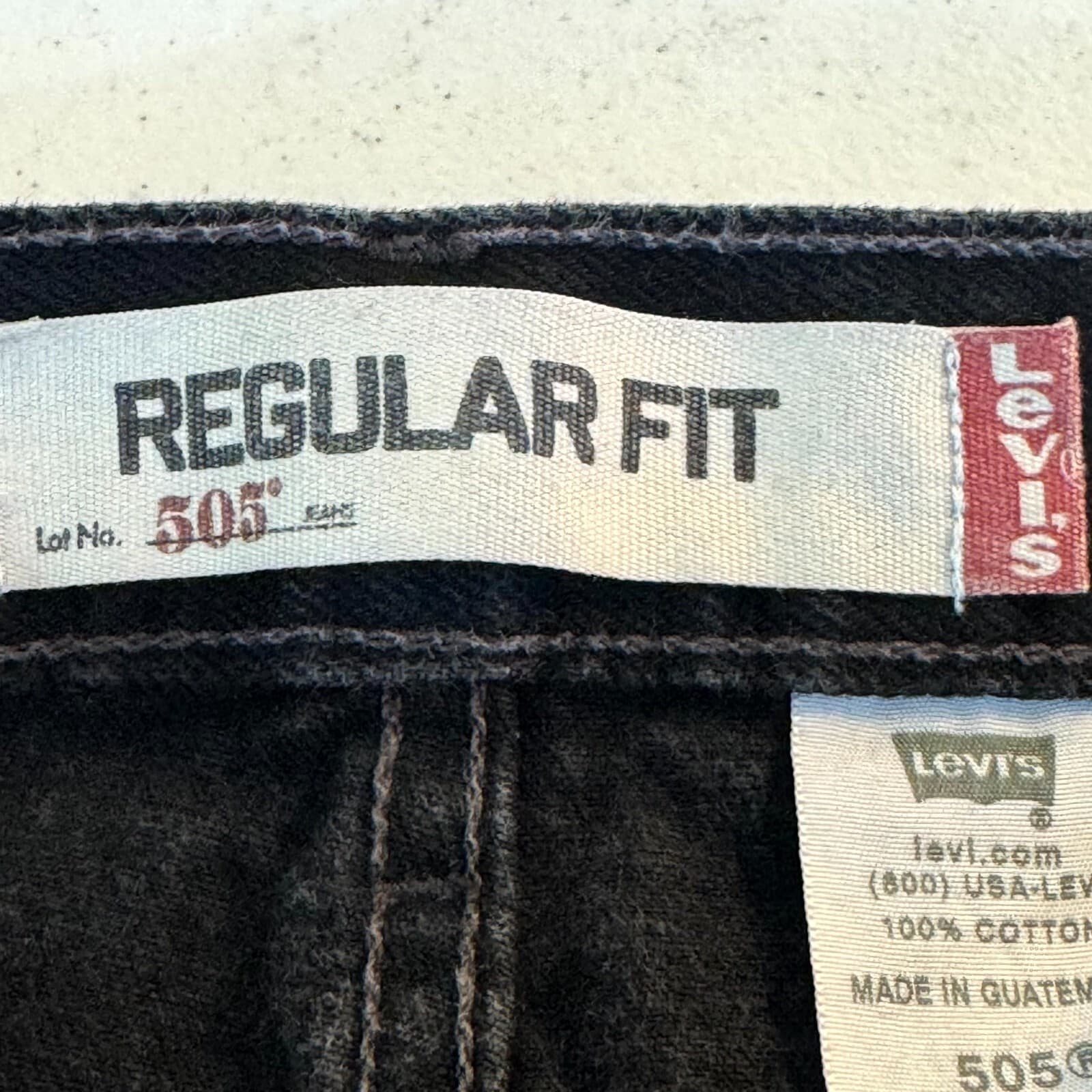 Levi’s 505 Men’s Jeans 36x32 Black Denim Regular Fit Mid-Rise Straight Zip Fly - Thumbnail 4