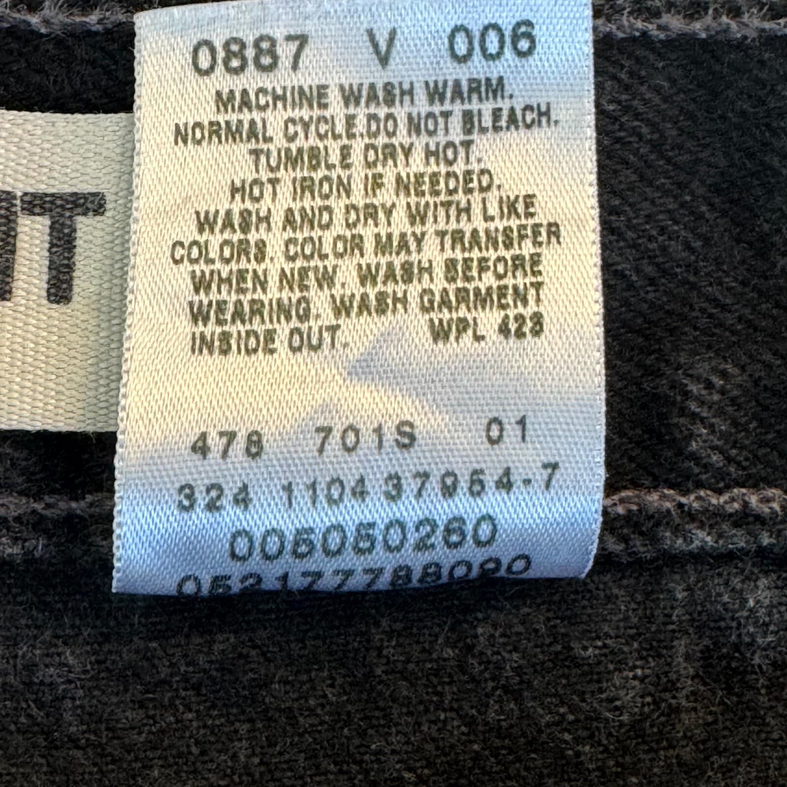 Levi’s 505 Men’s Jeans 36x32 Black Denim Regular Fit Mid-Rise Straight Zip Fly - Thumbnail 6