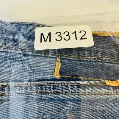 Levis 501 Shorts Mens 36 Blue Light Wash Denim Bermuda Cutoff Raw Hem Stretch - Thumbnail 8