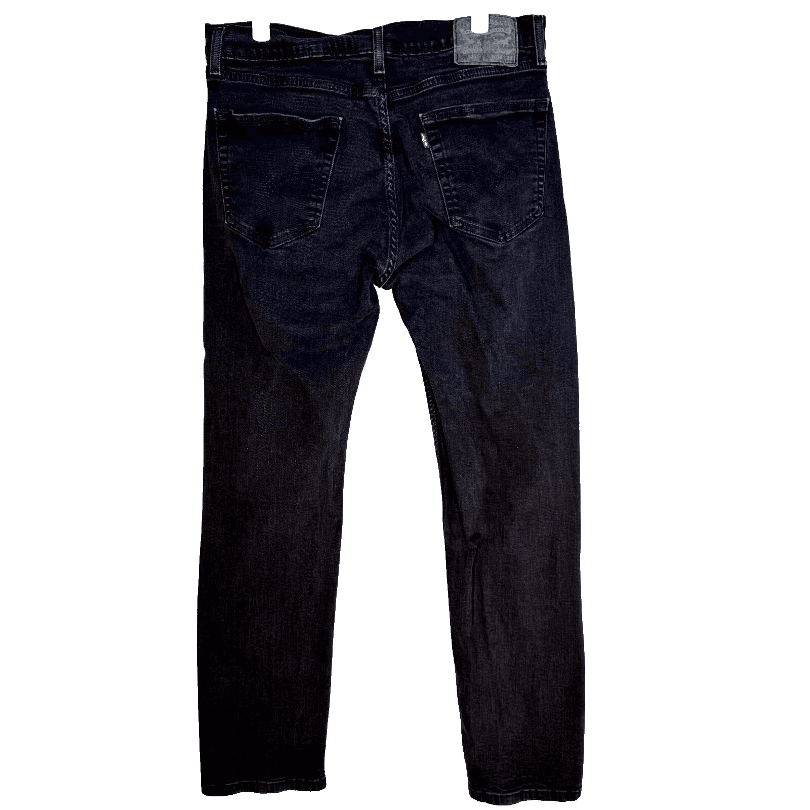 Levi's 505 Men's Jeans 34x32 Black Denim Dark Wash Regular Fit Zip Fly - Thumbnail 2