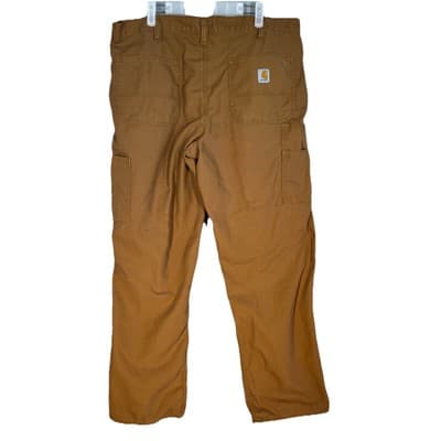 Carhartt Men’s Carpenter Jeans 36x32 Brown Mid-Rise Dungaree Fit Straight - Thumbnail 2