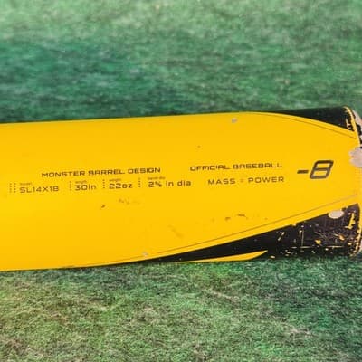 Easton Power Brigade Baseball Bat 30 In 22 Oz -8 SL14X18 Composite Yellow - Thumbnail 9