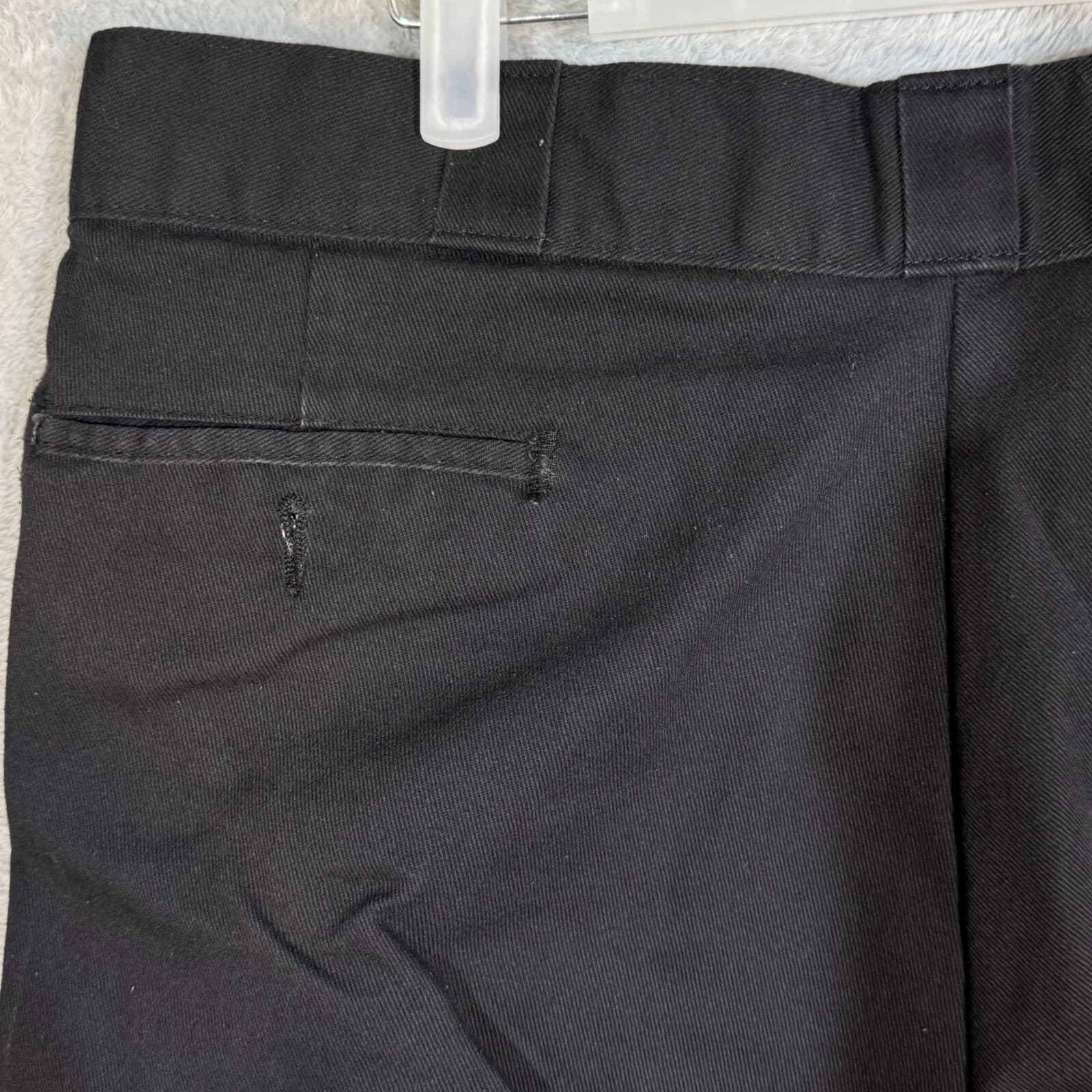 Dickies Men's 874 Original Flex Pants 40 x 30 Black Polyester High-Rise Workwear - Thumbnail 6