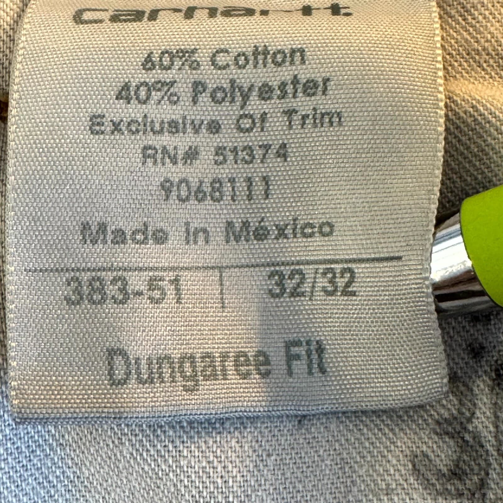 Carhartt Men’s Carpenter Pants 32x30 Brown Mid-Rise Dungaree Fit Straight - Thumbnail 5