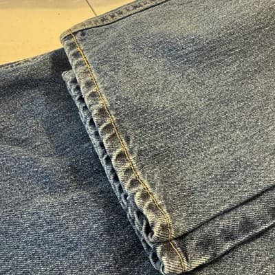 Levis 550 Jeans Mens 38x38 (38x37) Blue Relaxed Fit Tapered Leg Denim Medium - Thumbnail 8