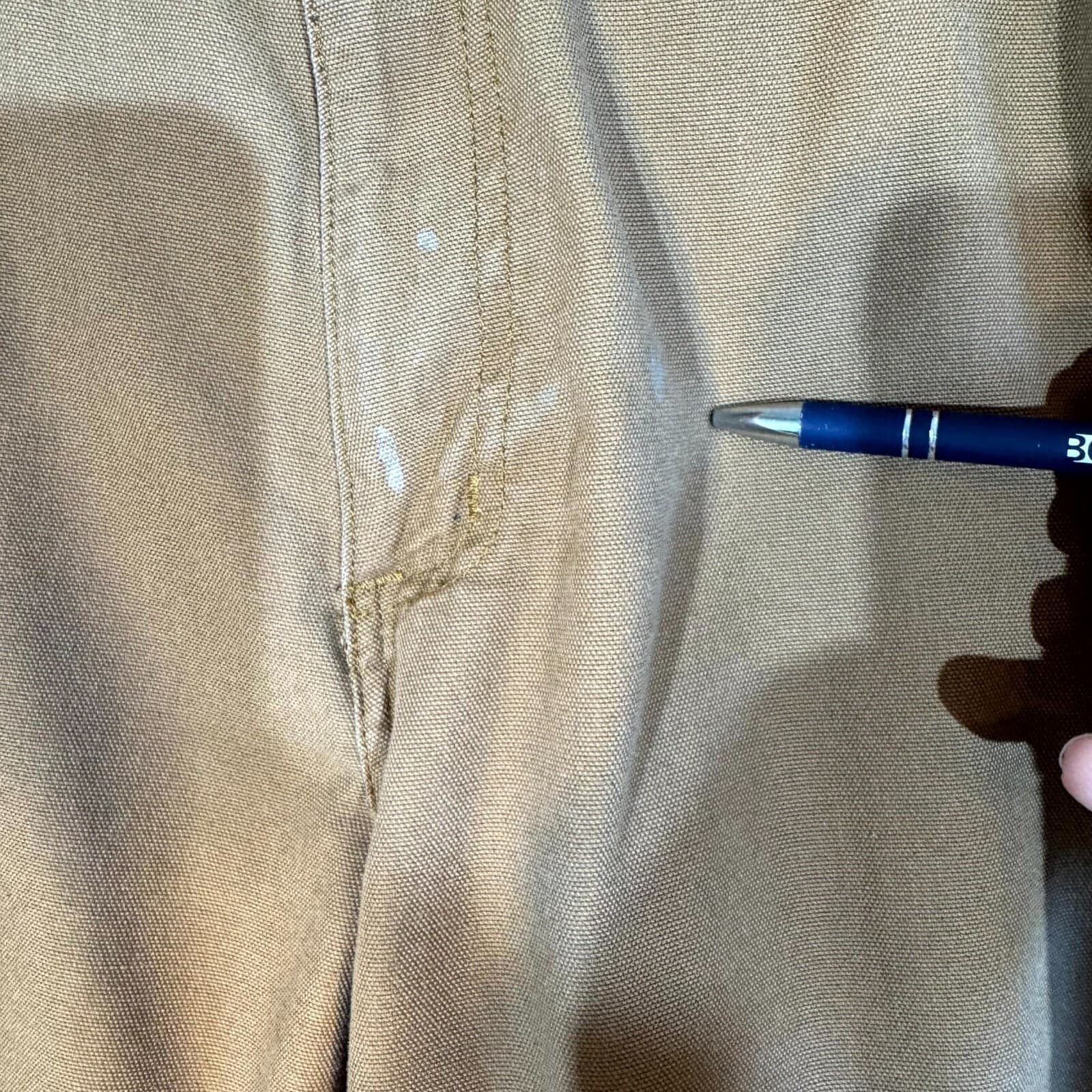 Carhartt Men’s Carpenter Jeans 36x32 Brown Mid-Rise Dungaree Fit Straight - Thumbnail 3