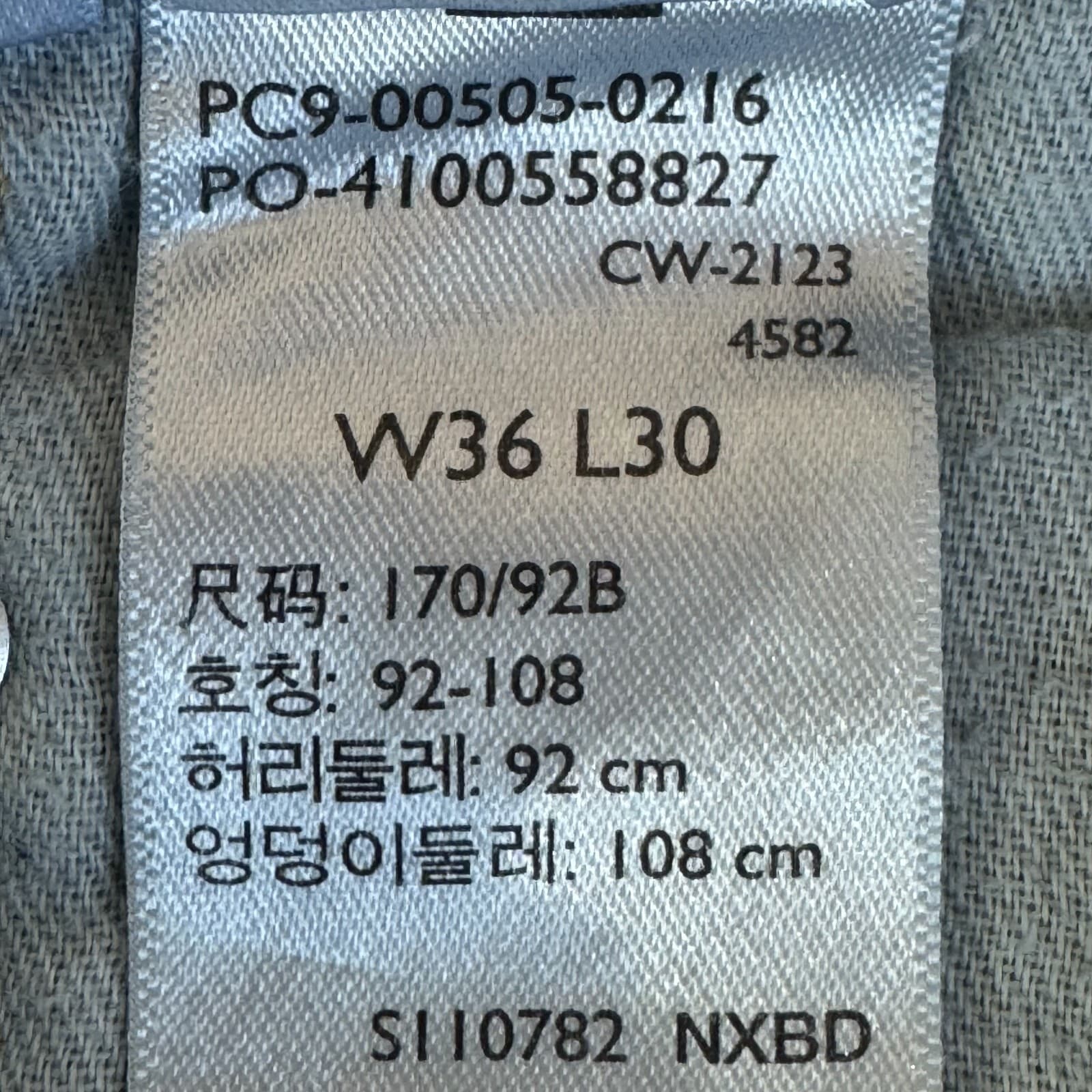 Levi's 505 Men's Jeans 36 X 30 Blue Denim Mid-Rise Regular Fit Zip Fly - Thumbnail 7