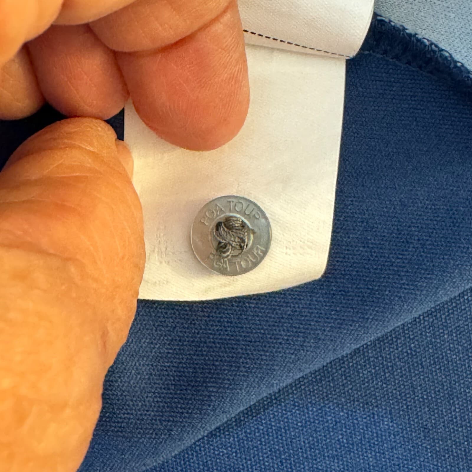 PGA Tour Men’s Polo Shirt L Blue Palm Graphic Athletic Fit Golf Polyester M333 - Thumbnail 17