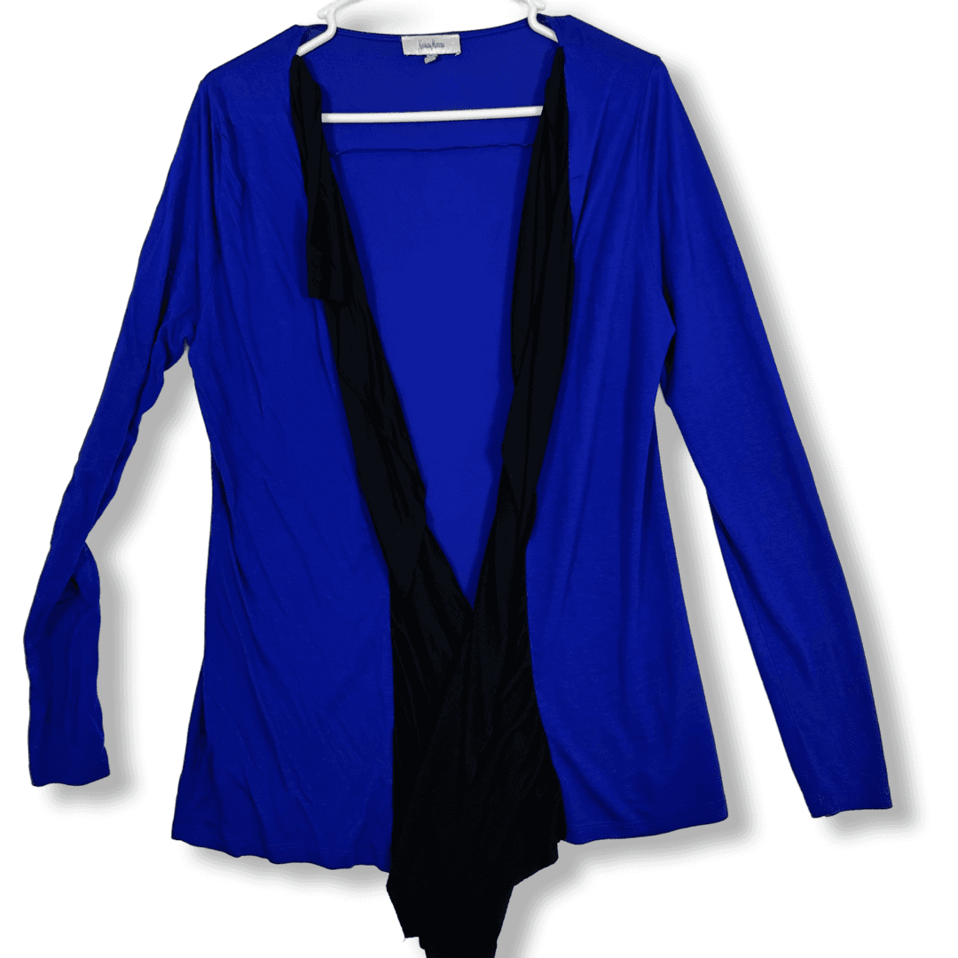 Neiman Marcus Women's Medium Blue 100% Viscose Long Sleeve Cardigan Sweater W271 - Image 1