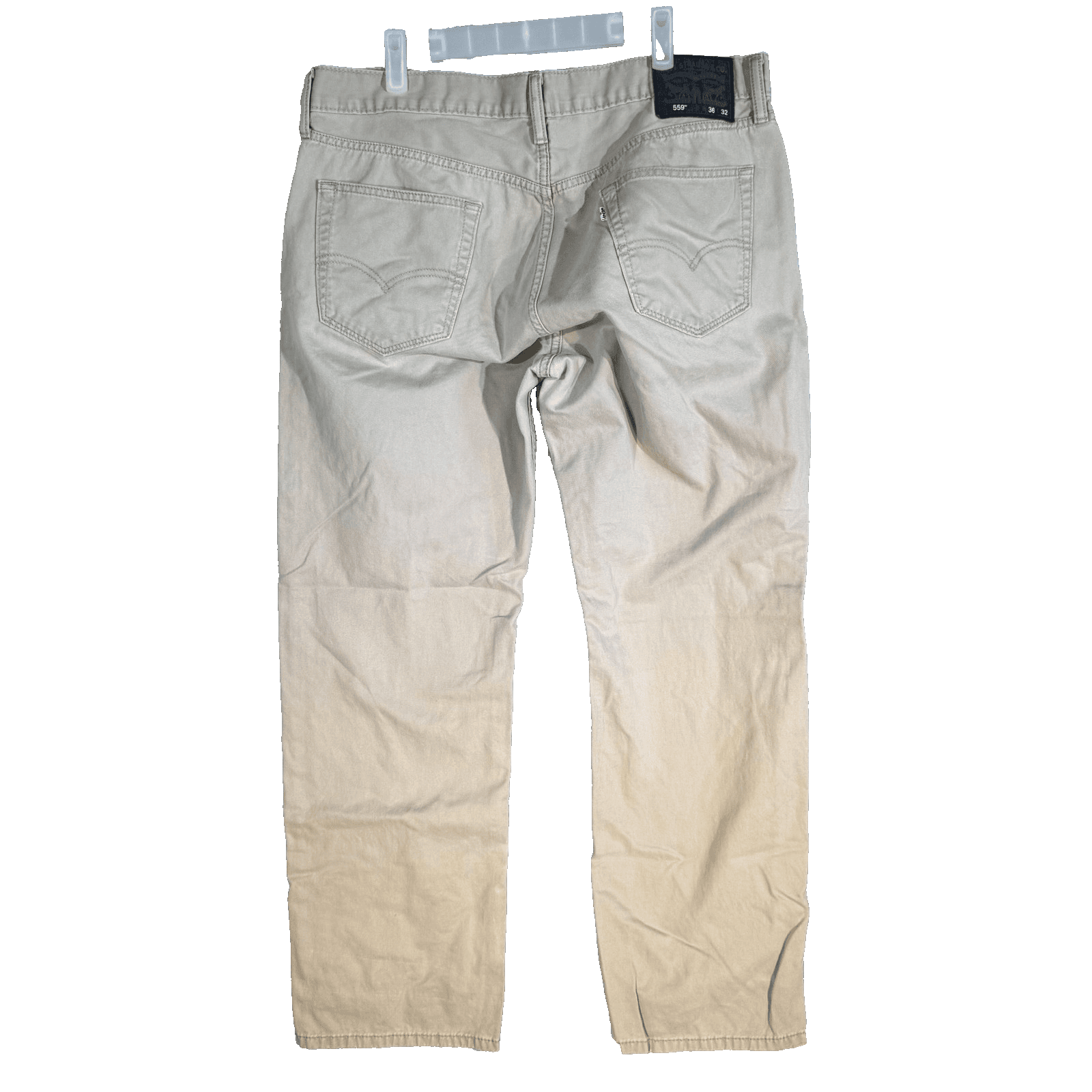 Levis 559 Jeans Mens 36x32 Beige Straight Leg Pants Cotton Mid Rise Casual - Thumbnail 2