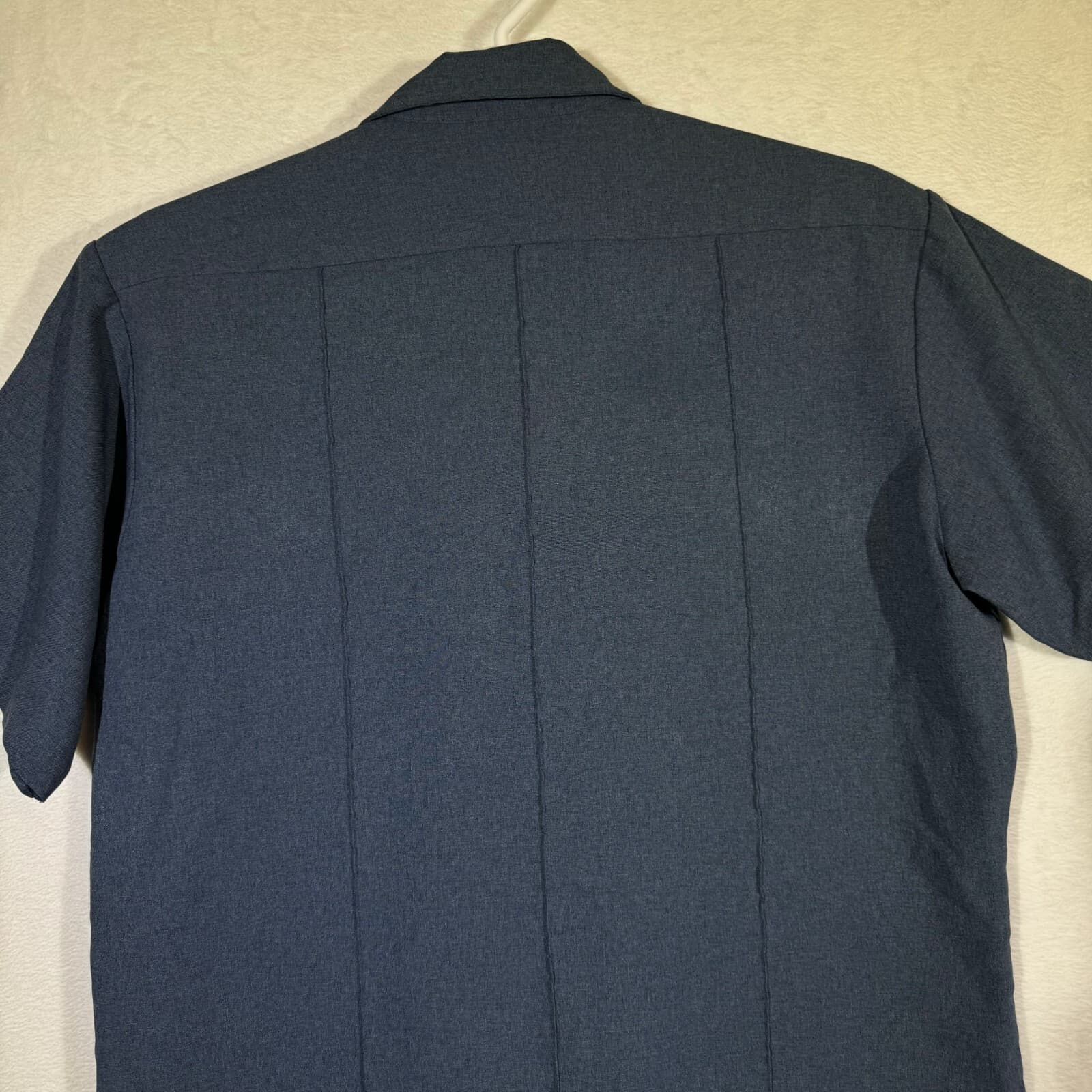 Galls Men's Large Navy Blue Polyester Short Sleeve Button-Up Uniform Shirt M220 - Thumbnail 12