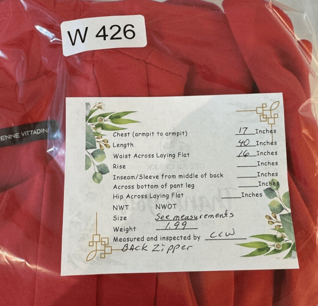 Adrienne Vittadini Women's A-Line Midi Dress Red Pleated Back Zip Stretch W426 - Thumbnail 10