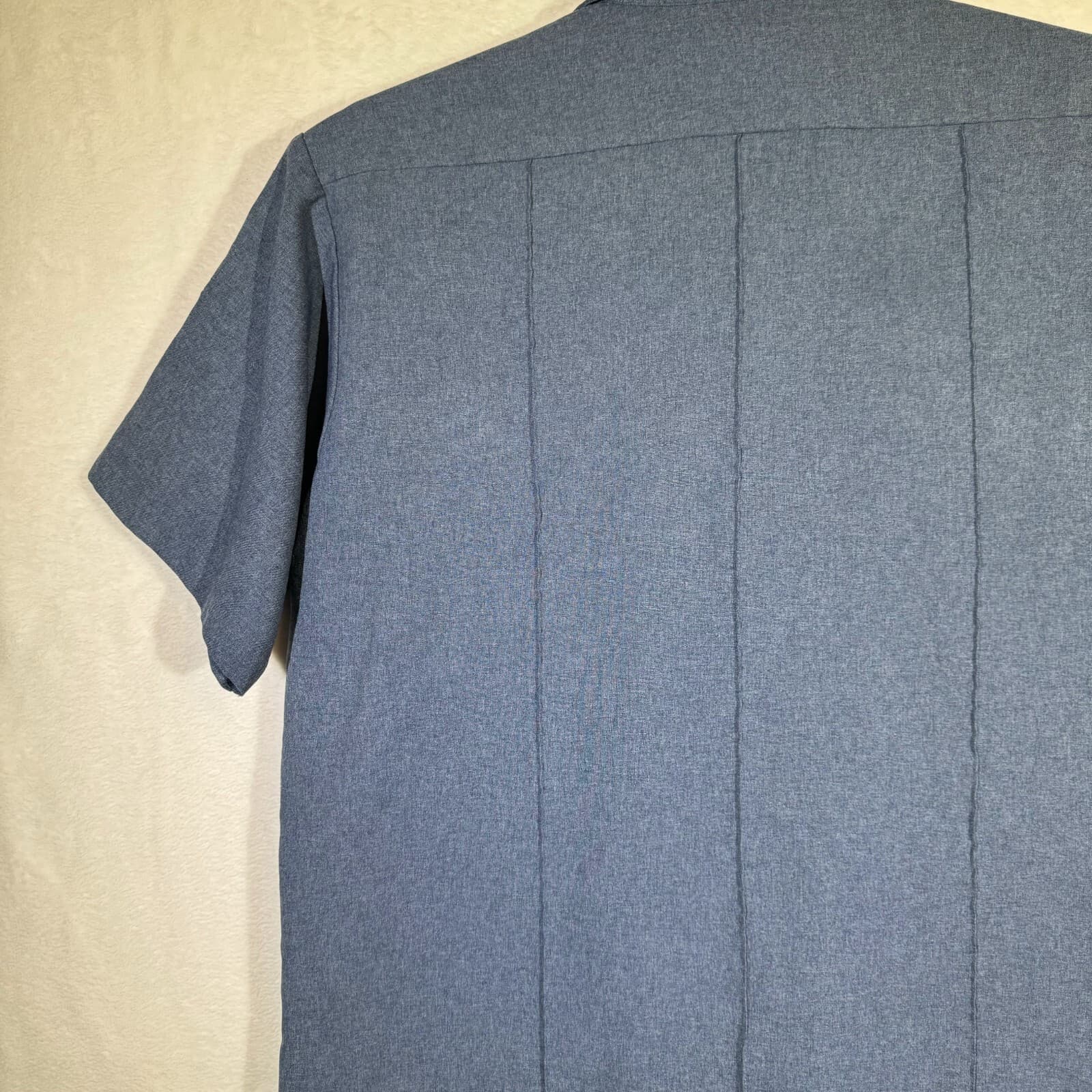 Galls Men's Large Navy Blue Polyester Short Sleeve Button-Up Uniform Shirt M220 - Thumbnail 11