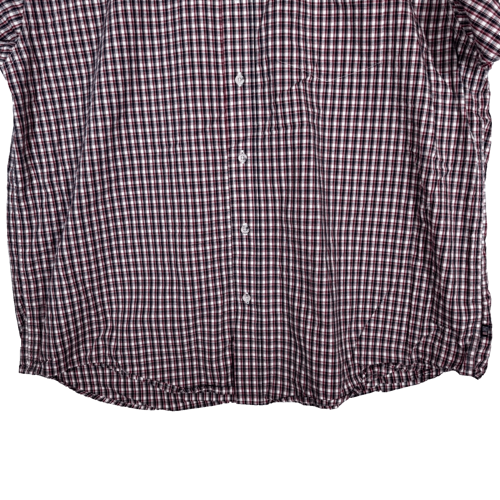 Wrangler Men’s XL Red/Black/White Plaid Short‑Sleeve Button‑Down Cotton Shirt - Thumbnail 3