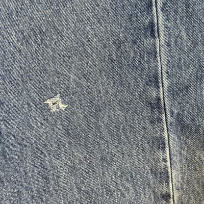 Levis 505 Jeans Mens 36x30 Blue Baggy Fit Medium Wash Distressed Denim Pants - Thumbnail 3