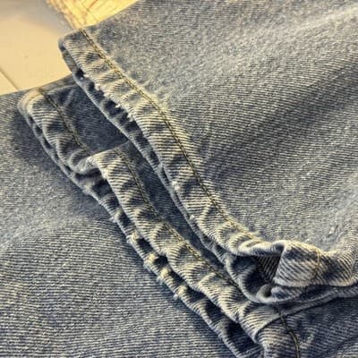 Vintage Levis 505 Jeans Mens 33x30 Blue Medium Wash Straight Leg Denim - Thumbnail 8