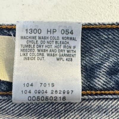 Vintage Levis 505 Jeans Mens 33x30 Blue Medium Wash Straight Leg Denim - Thumbnail 6