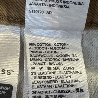 Levis 541 Jeans Mens 44x31 (44x32) Brown Athletic Taper Stretch Denim Big Tall - Thumbnail 5