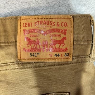 Levis 541 Jeans Mens 44x31 (44x32) Brown Athletic Taper Stretch Denim Big Tall - Thumbnail 3