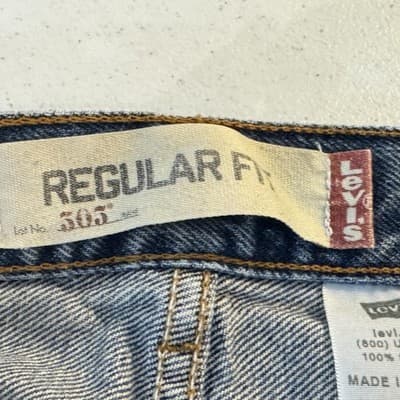 Vintage Levis 505 Jeans Mens 33x30 Blue Medium Wash Straight Leg Denim - Thumbnail 5