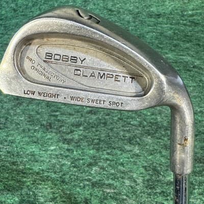 Vintage Bobby Clampett Pro Trajectory Original 5 Iron Mens RH Steel Silver Club - Image 1
