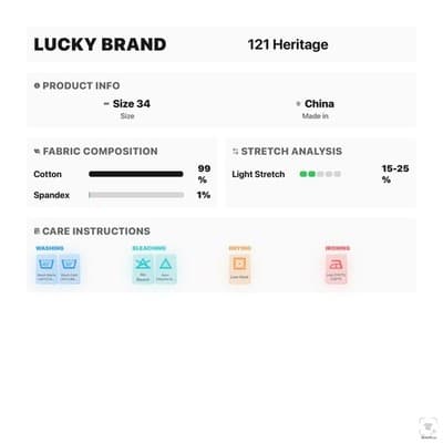 Lucky Brand 121 Heritage Slim Bermuda Shorts Mens 34 Blue Denim Raw Hem - Thumbnail 14