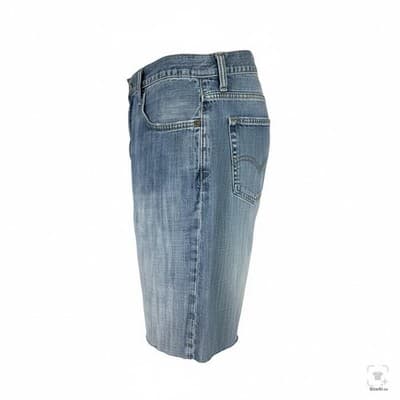 Levi's 569 Shorts Mens 38 Blue Bermuda Cutoff Raw Hem Distressed 5-Pocket - Thumbnail 3