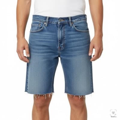 Levi Strauss & Co Denim Jean Shorts Mens 36 Blue Cutoff Cotton Stretch Egypt - Thumbnail 4