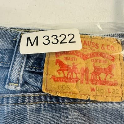 Levi Strauss 505 Mens Denim Cutoff Shorts Frayed Hem W40 L32 Blue Jeans Cotton - Thumbnail 15