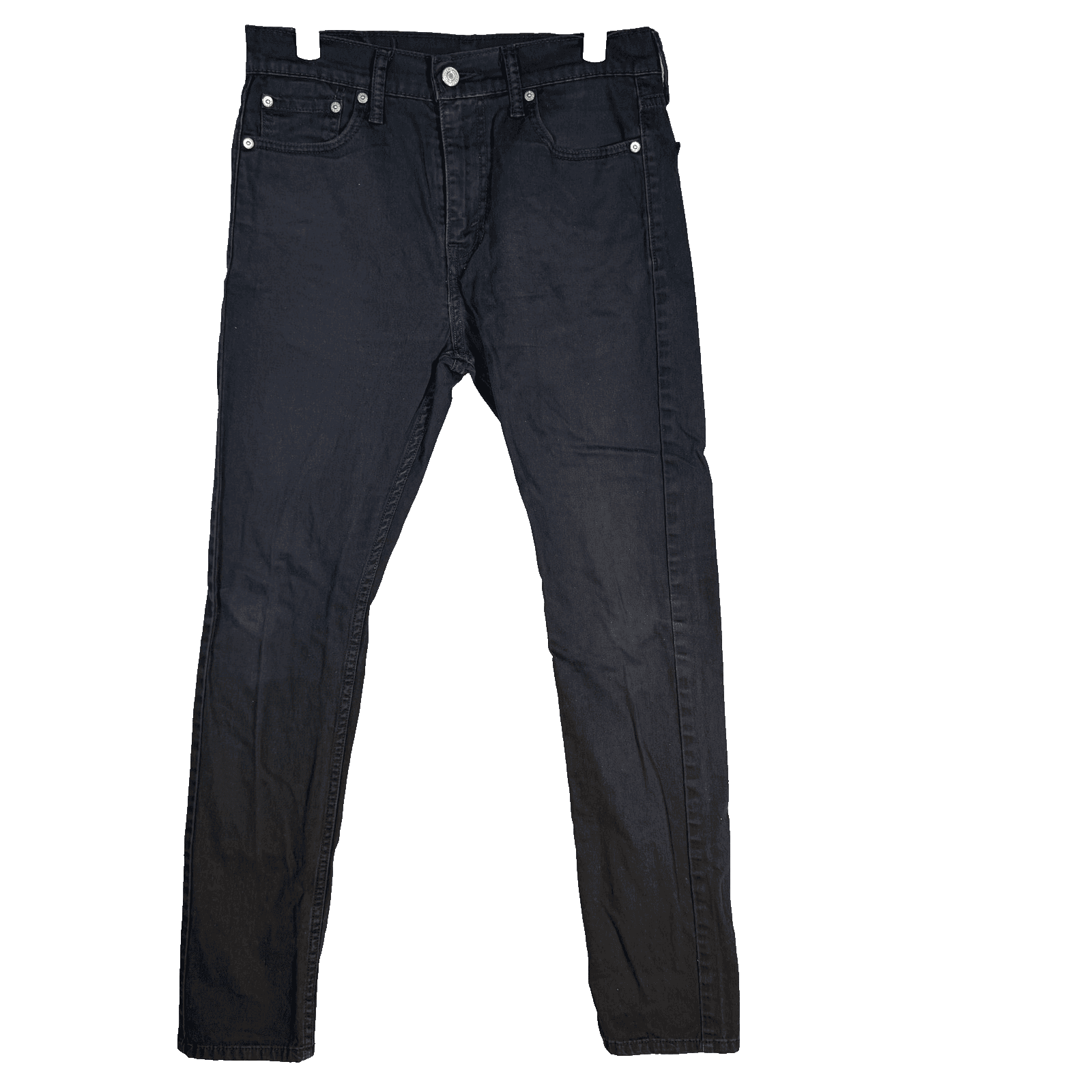 Levis 510 Jeans Mens 30x30 (30x32) Black Skinny Stretch Denim Pants Mid Rise - Image 1