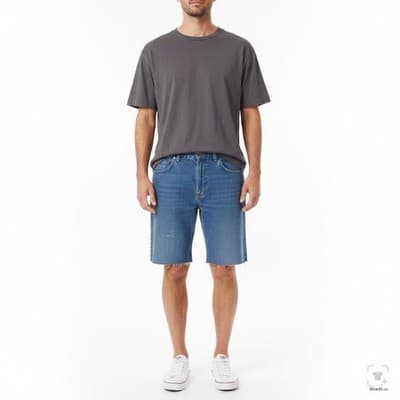 Carhartt Shorts Mens 38 Blue Bermuda Relaxed Fit 7 Inseam Denim Cutoff 5-Pocket - Thumbnail 4