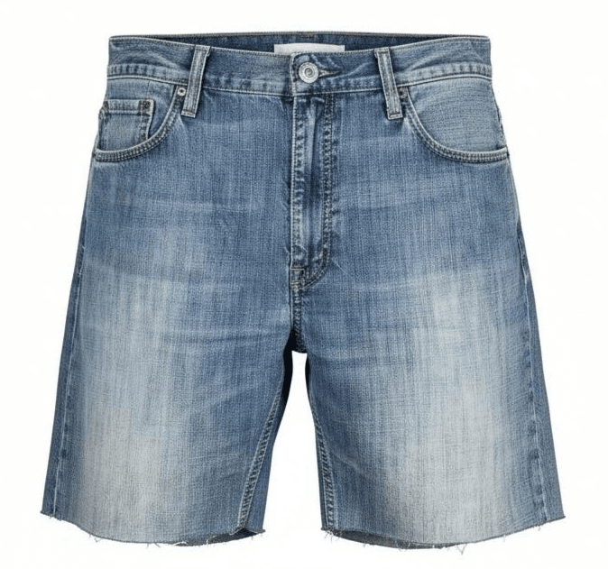 Levi's 569 Shorts Mens 38 Blue Bermuda Cutoff Raw Hem Distressed 5-Pocket - Image 1
