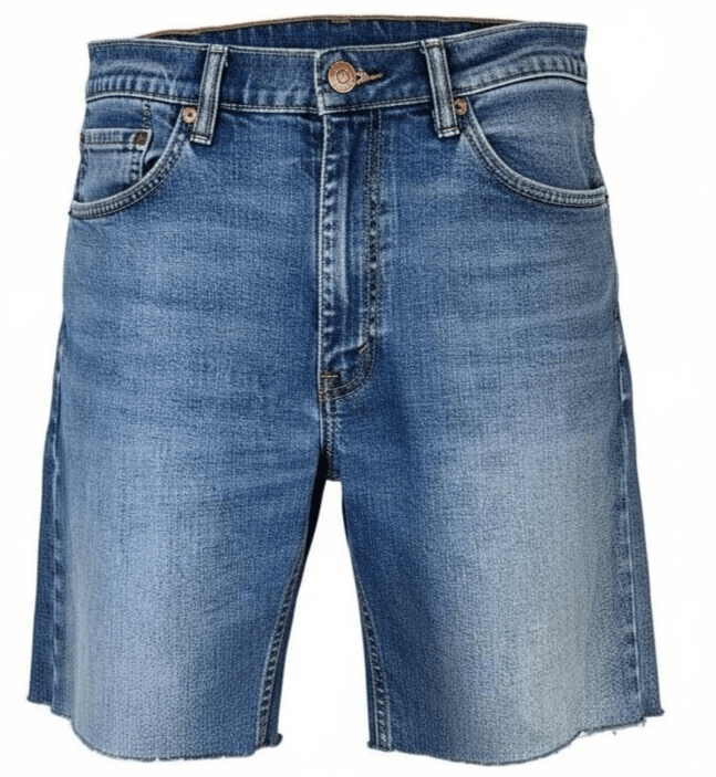 Levi Strauss & Co Denim Jean Shorts Mens 36 Blue Cutoff Cotton Stretch Egypt - Image 1